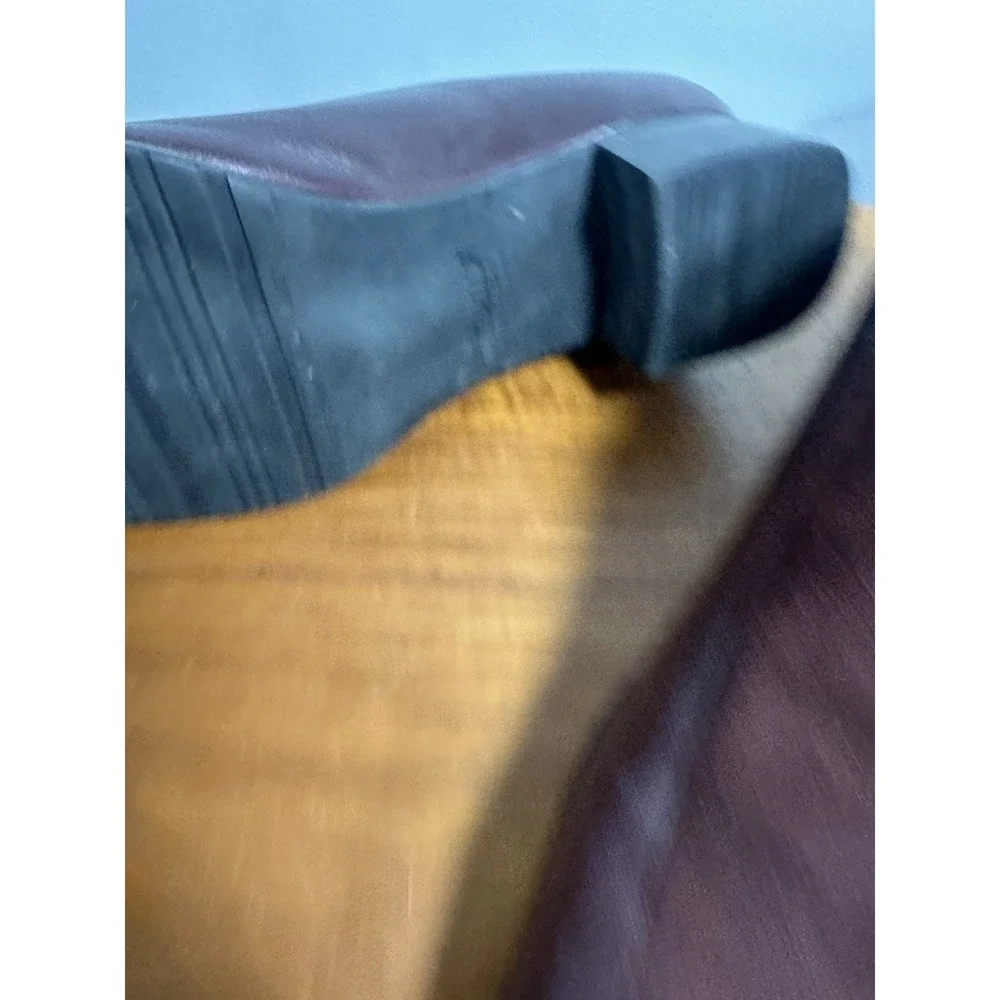 Munro Women's Leather Loafers Size 11WW Burgundy Heeled Slip On